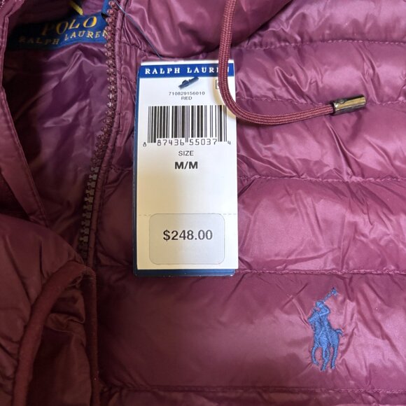 Polo Ralph Lauren Men's Hoody Puffer Performance Jacket Sz M in Red  $268 - Picture 3 of 5